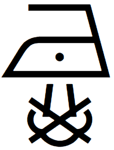 picto ginetex iron at moderate temperature without steam