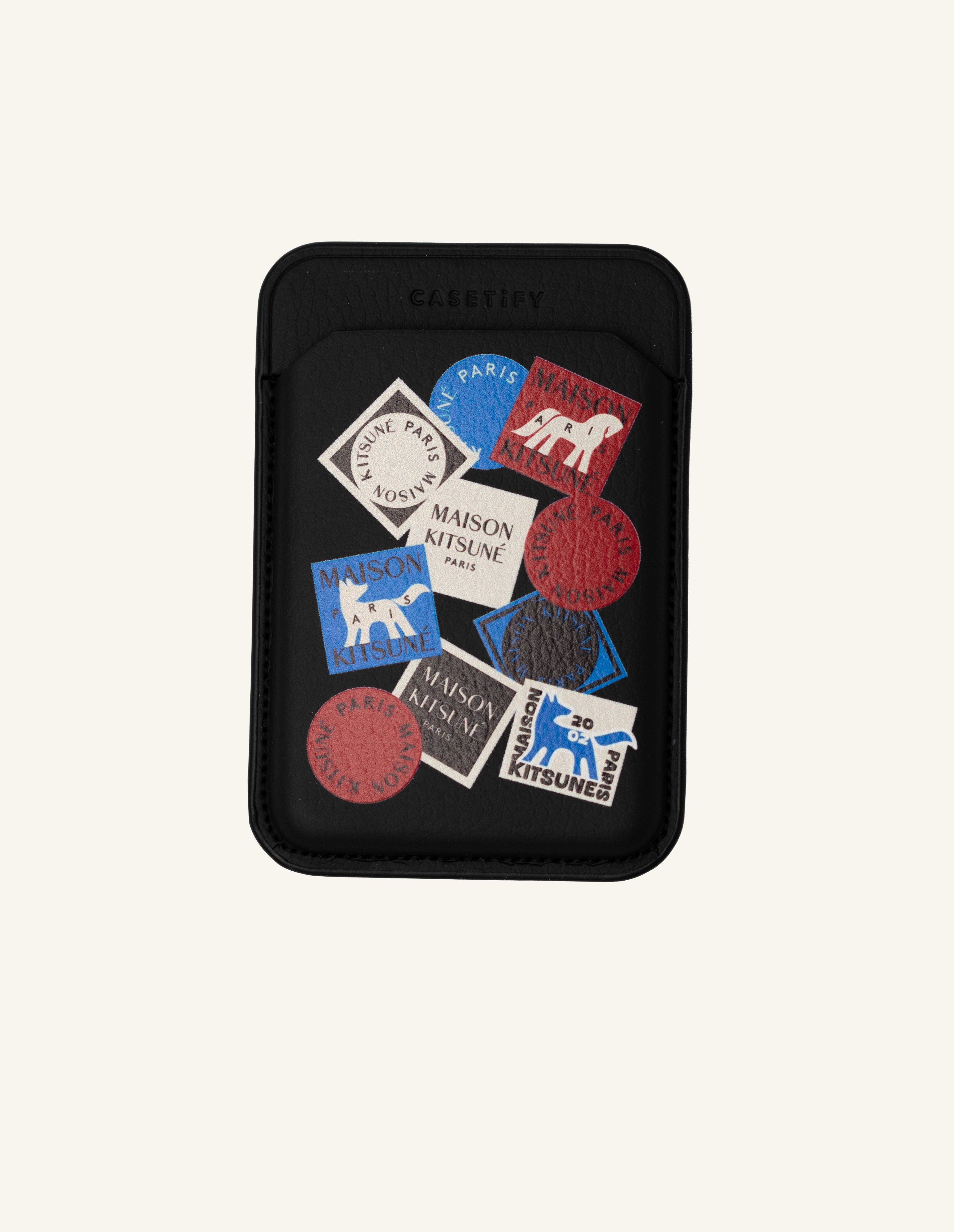 MAISON KITSUNE X CASETIFY ART GALLERY FOX STICKER MAGSAFE WALLET