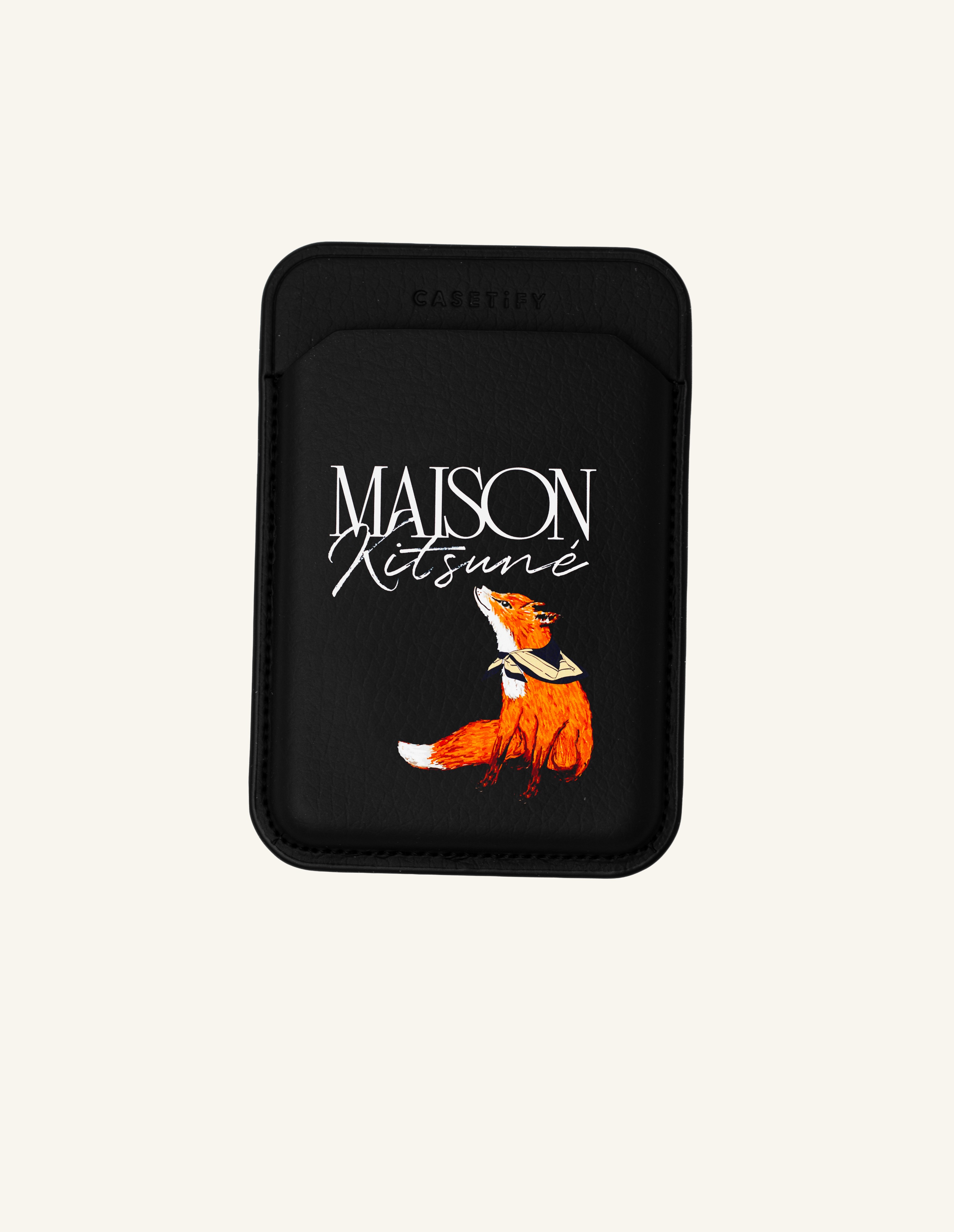MAISON KITSUNE X CASETIFY BANDANA FOX MAGSAFE WALLET