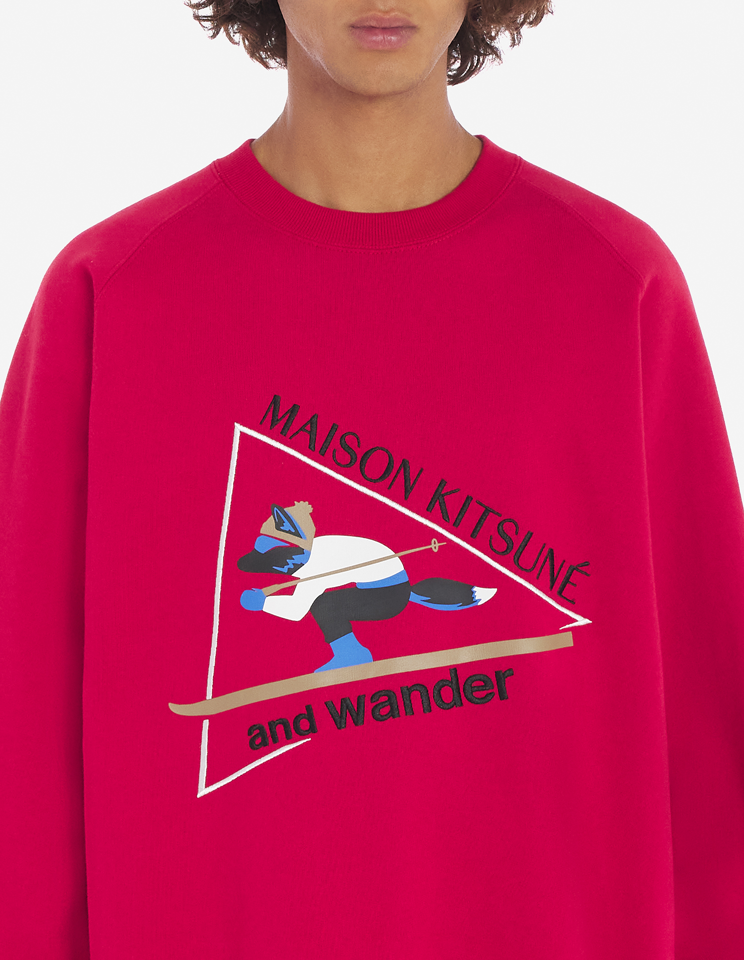 メゾン キツネ X AND WANDER コットン スウェットシャツ | Maison Kitsuné
