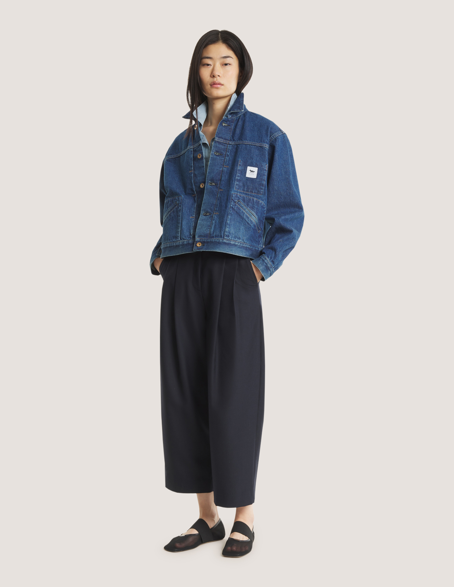 MAISON KITSUNE x KURO SELVEDGE VOYAGE DENIM JACKET | Maison Kitsuné