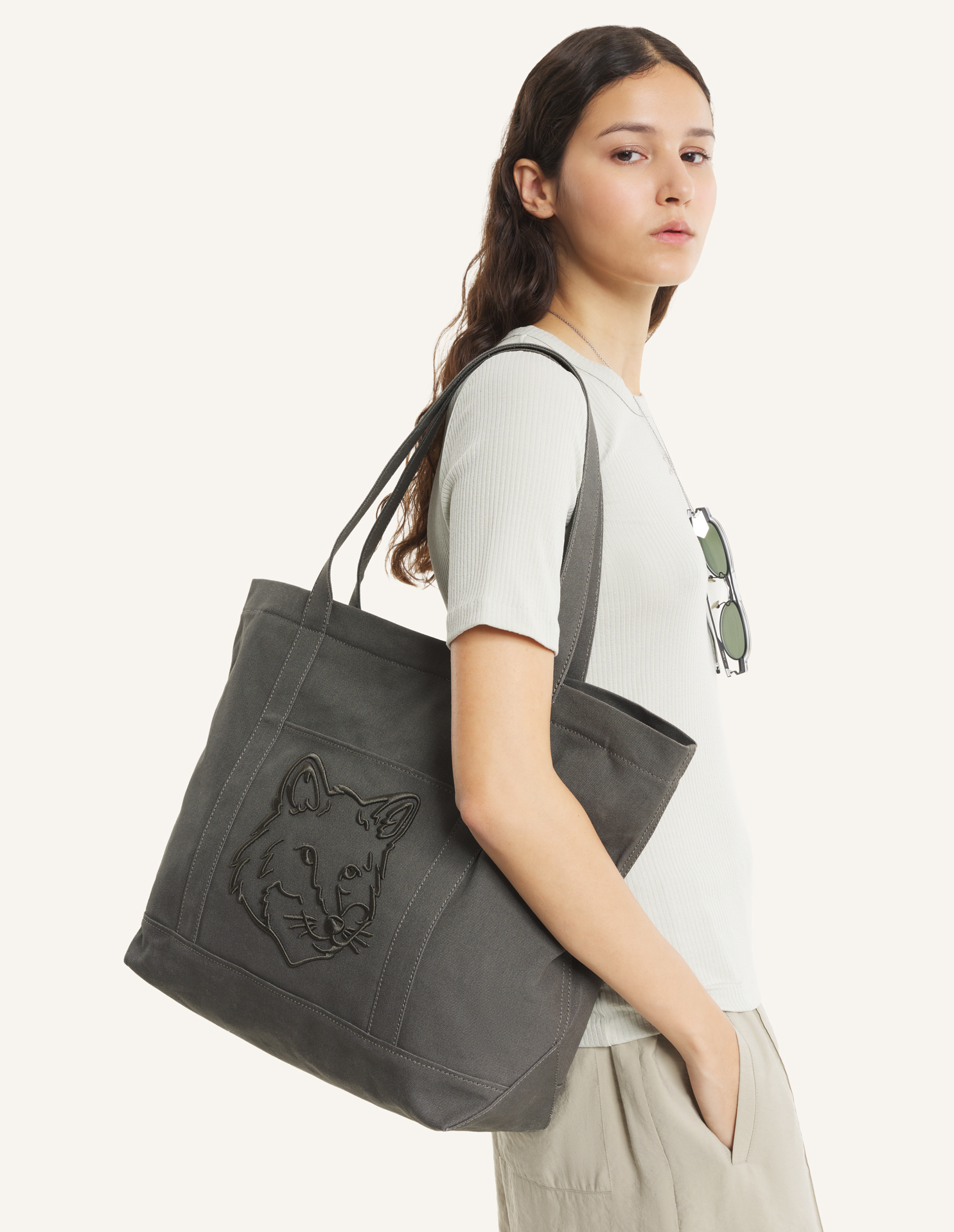 FOX HEAD LARGE TOTE