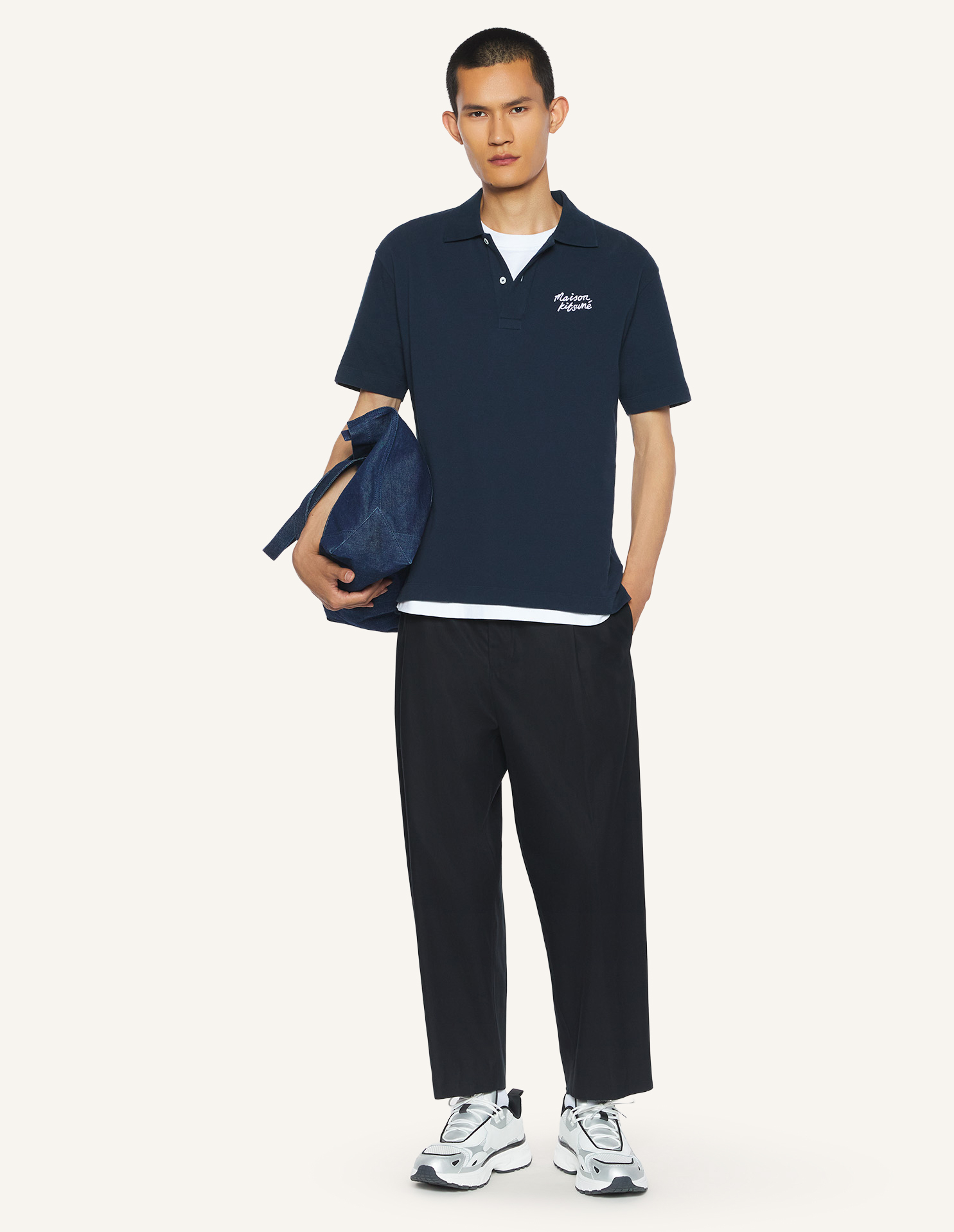 MAISON KITSUNE HANDWRITING COMFORT POLO