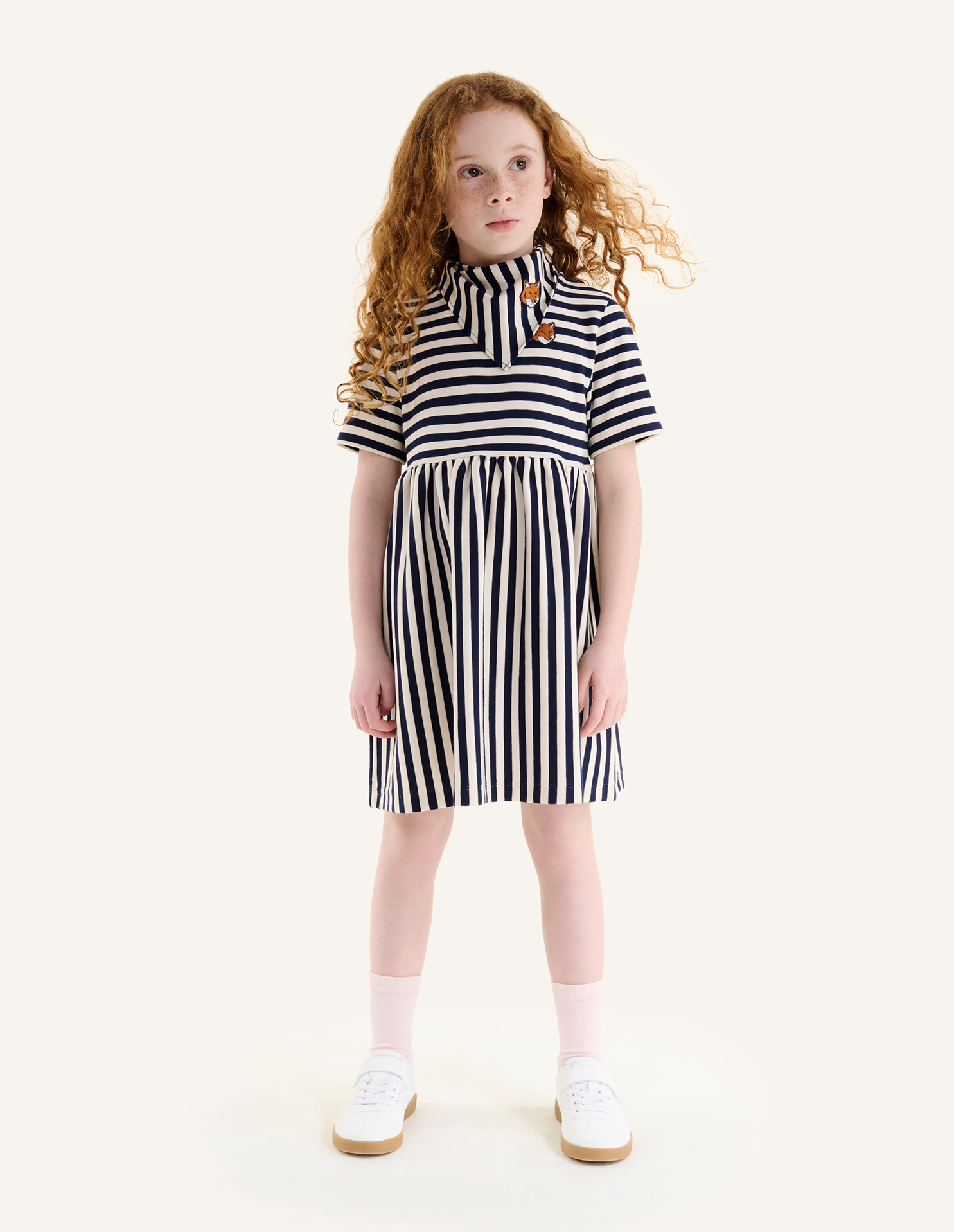 FOX HEAD KID STRIPPED DRESS