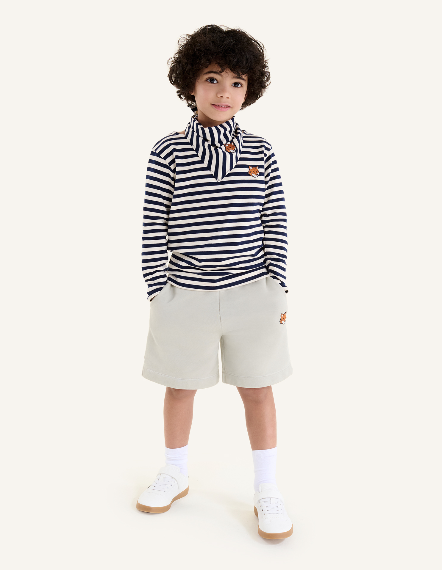 FOX HEAD KID LONG SLEEVES NAVY TEE