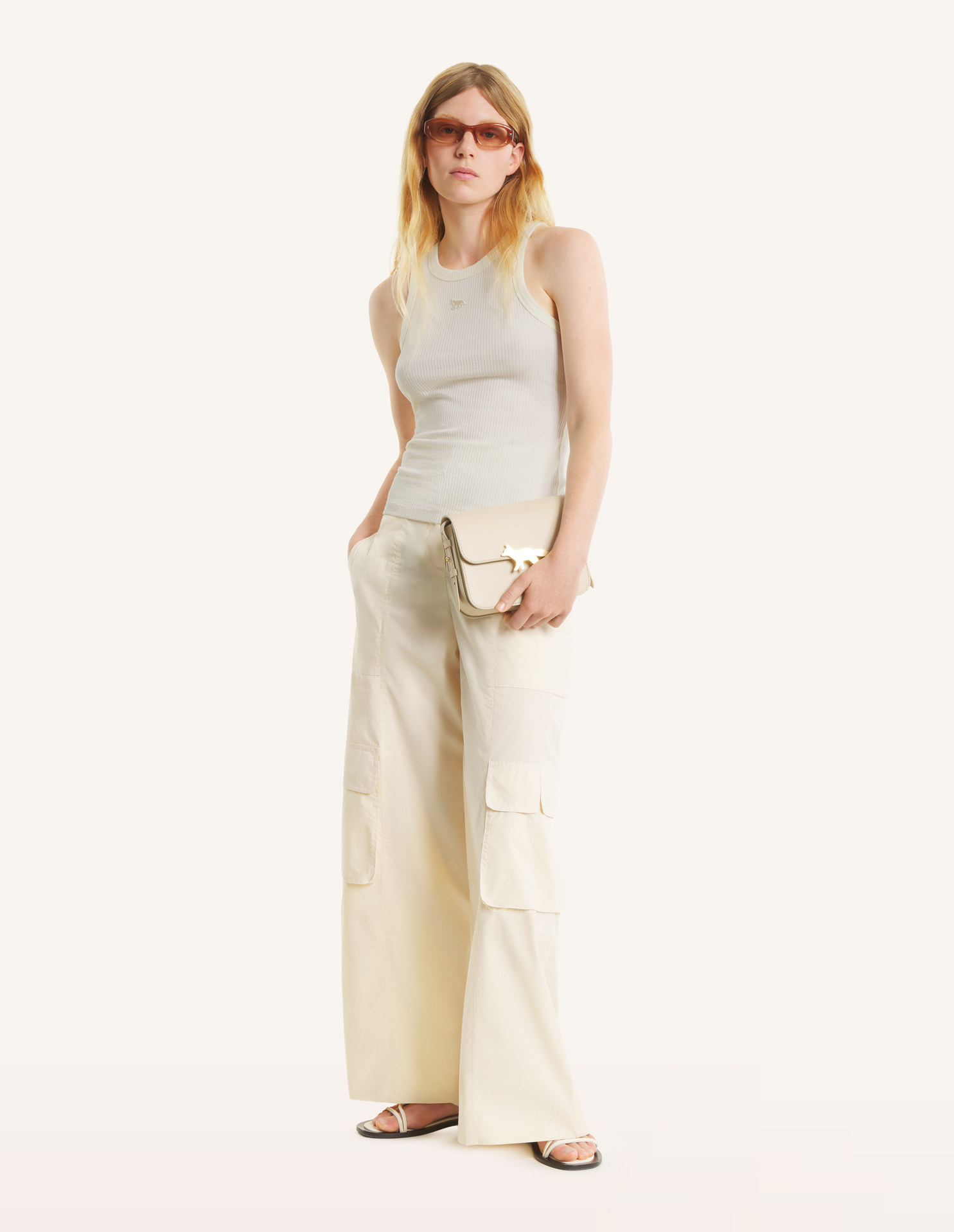 BABY FOX RIBBED TANK TOP | Maison Kitsuné