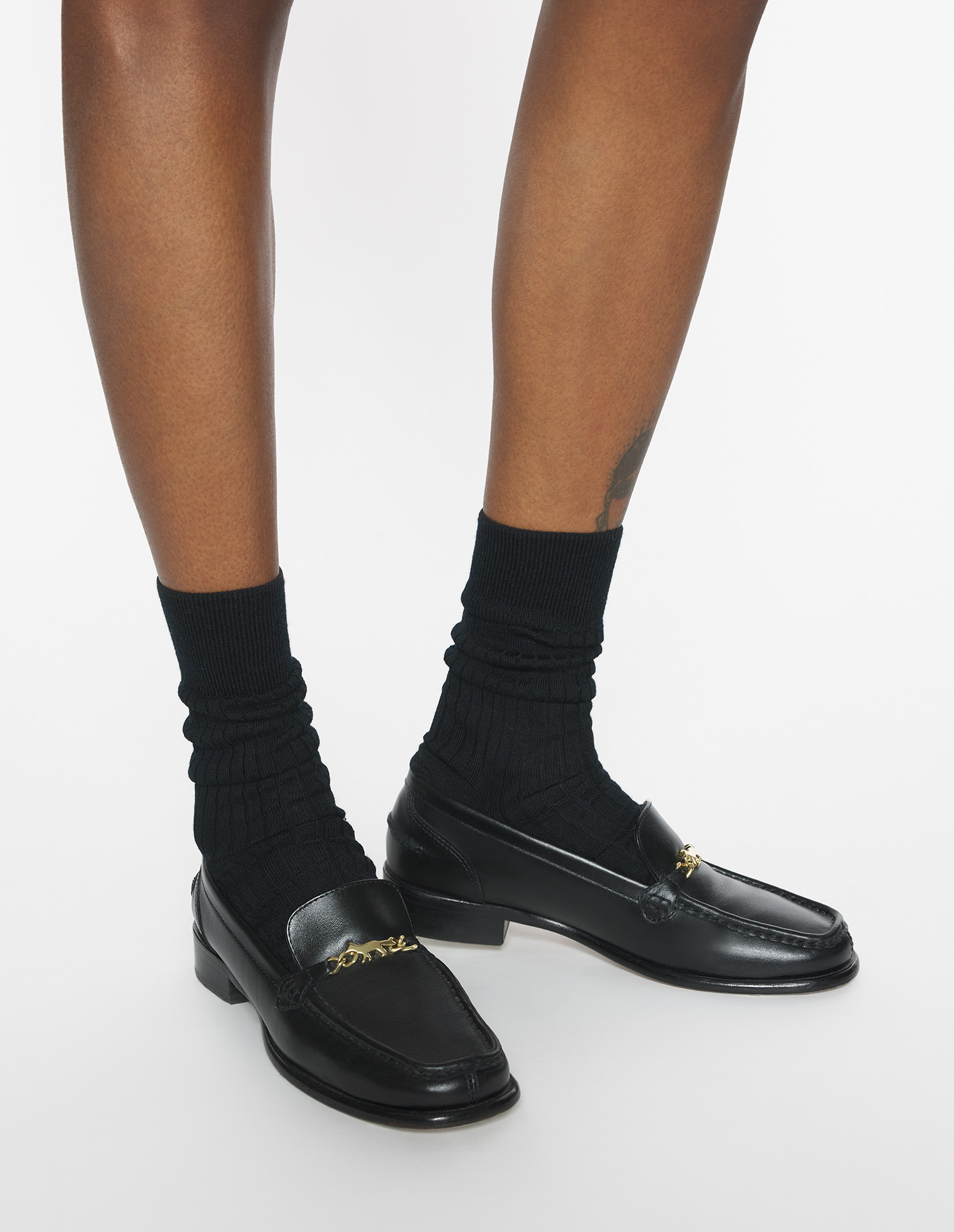 PROFILE FOX LEATHER LOAFERS