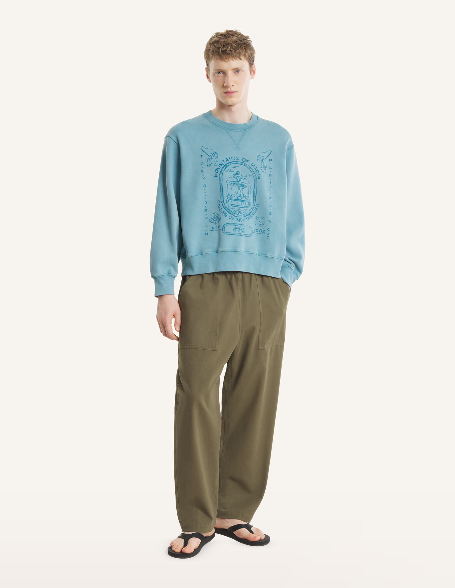 FOUNTAIN STAMP FADED RELAXED SWEATSHIRT