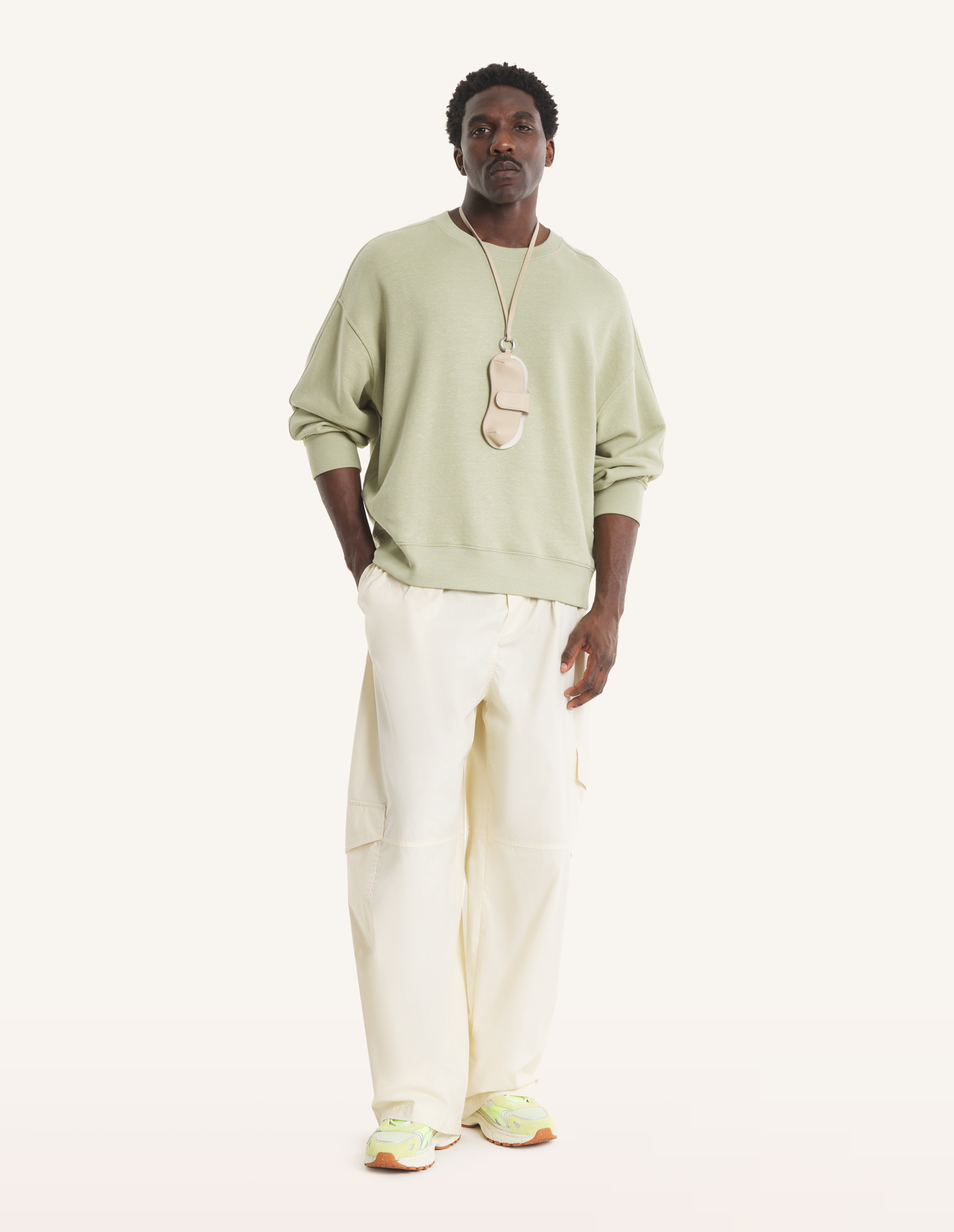 LINEN COTTON OVERSIZE SWEATSHIRT