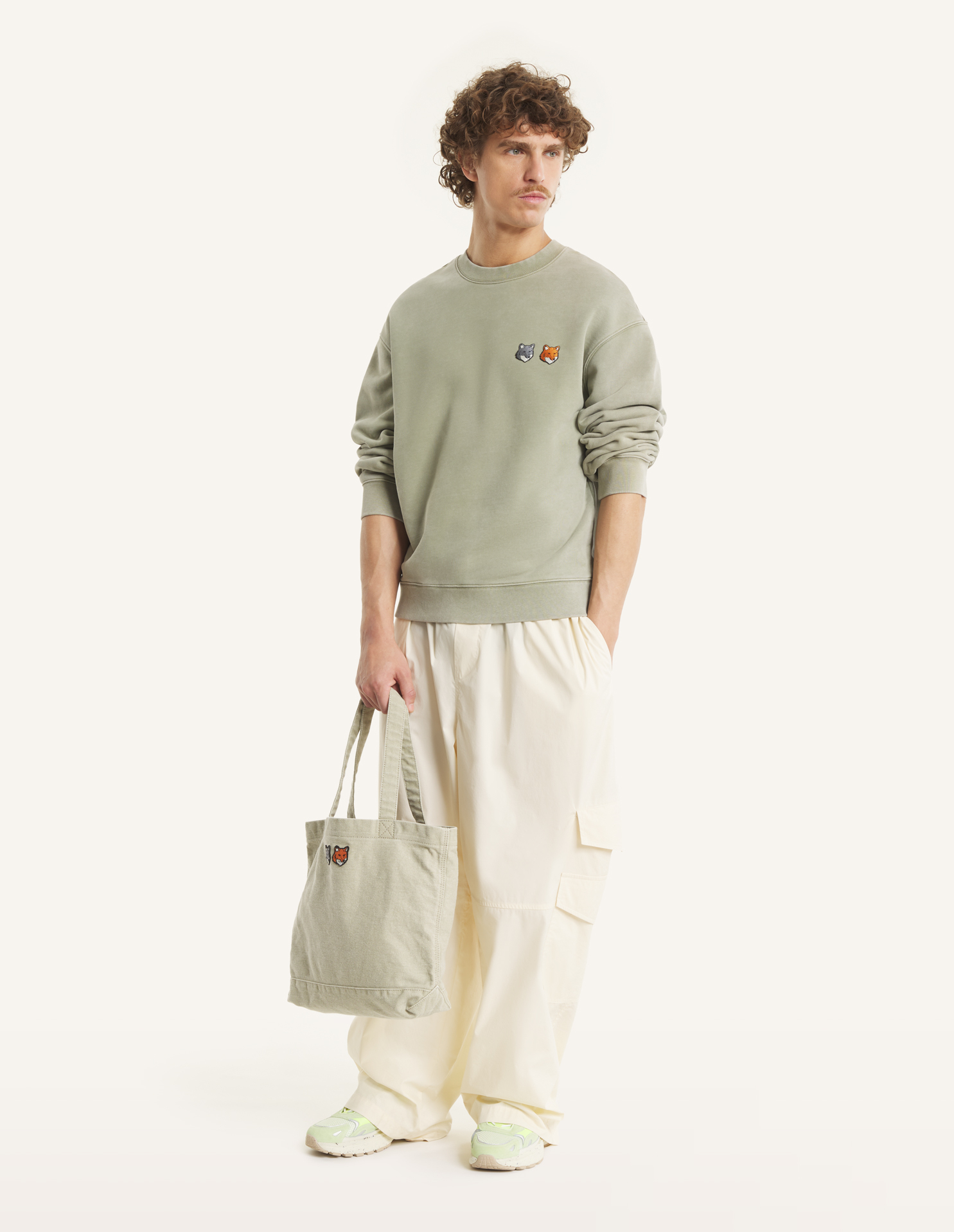 DOUBLE FOX HEAD FADED COMFORT SWEATSHIRT