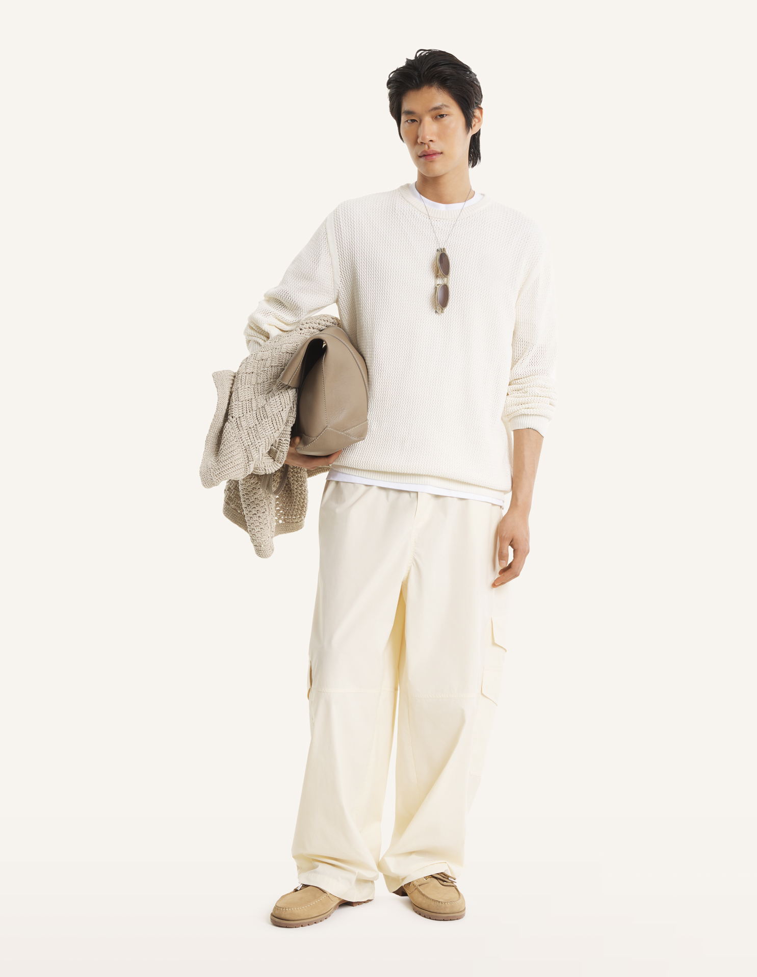OPEN KNIT COTTON JUMPER