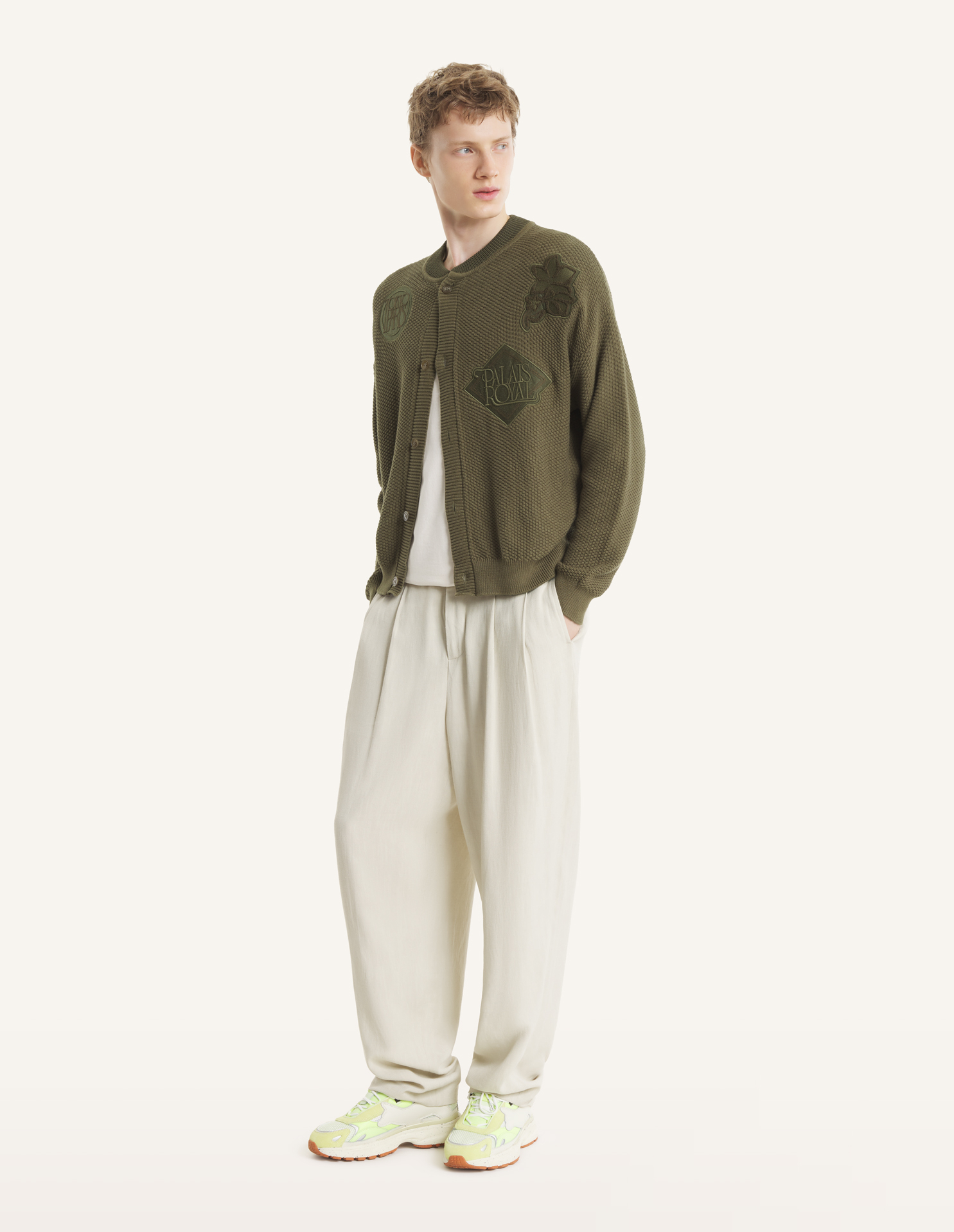 ART NOUVEAU STAMPS KNITTED BLOUSON