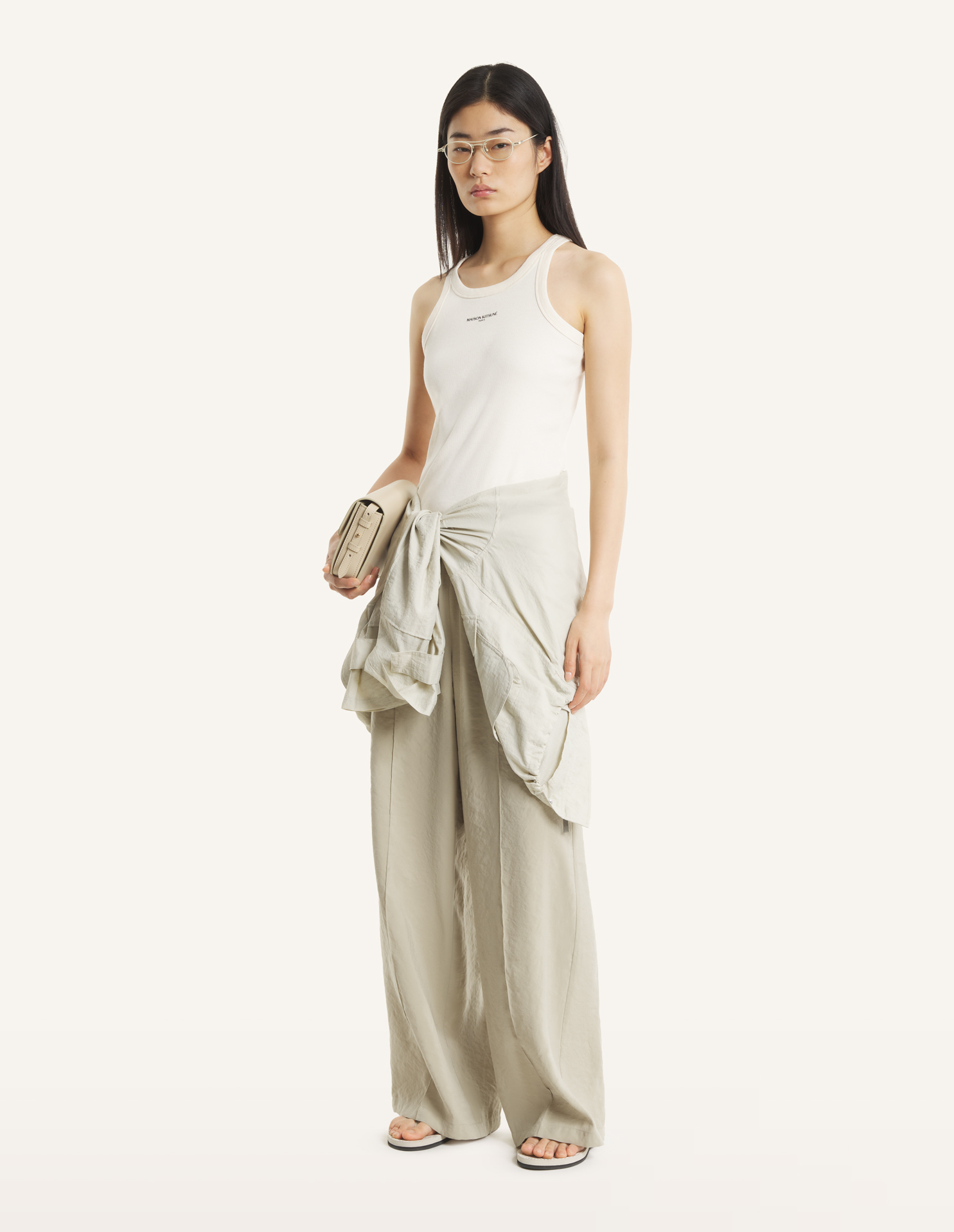 MAISON KITSUNE PARIS RIBBED TANK TOP