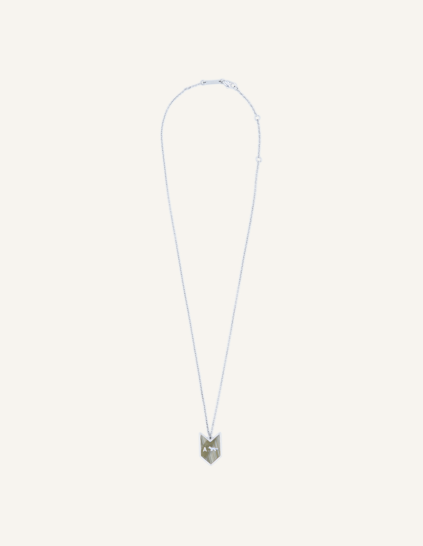 MAISON KITSUNE x A. SOCIETY SILVER NECKLACE
