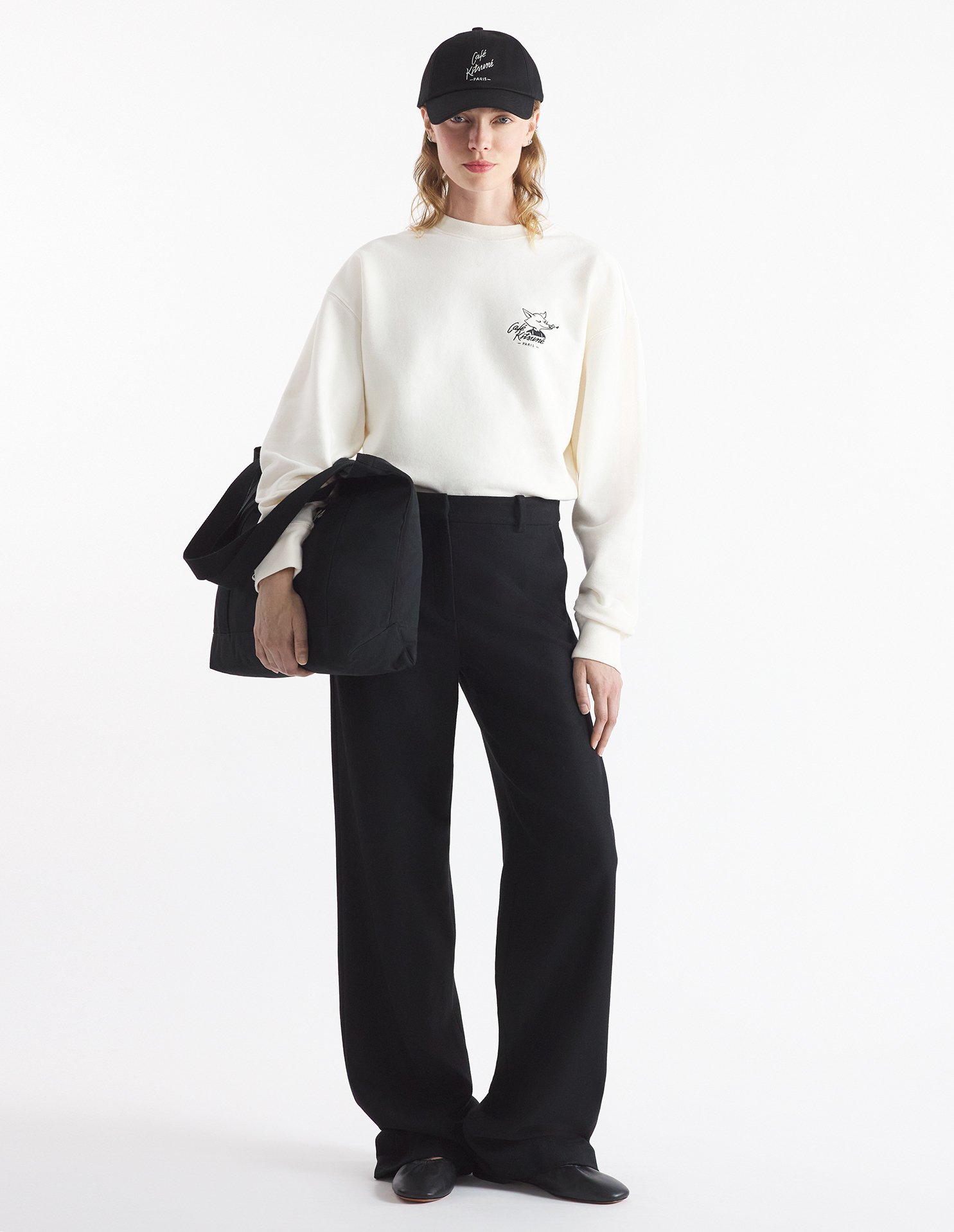 CAFE KITSUNE FOX RELAXED SWEATSHIRT