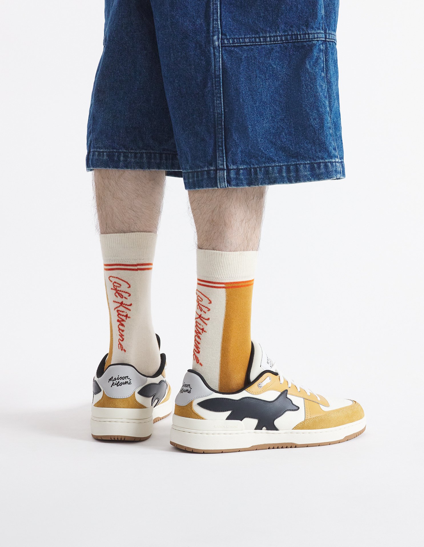 CAFE KITSUNE COLORBLOCK SOCKS