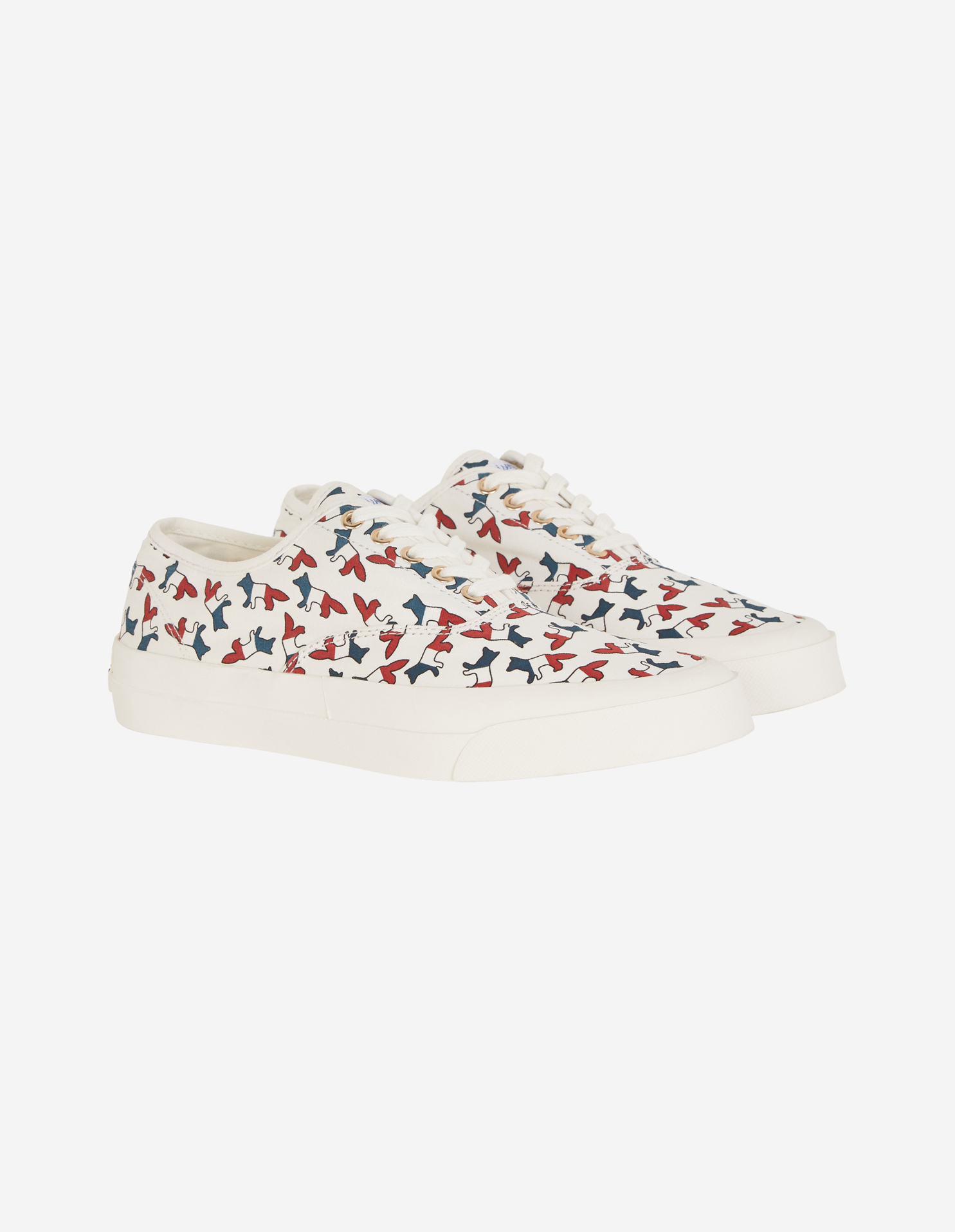 ALL-OVER TRICOLOR FOX CANVAS SNEAKERS 