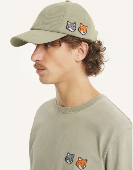 DOUBLE FOX HEAD FADED CAP | Maison Kitsuné