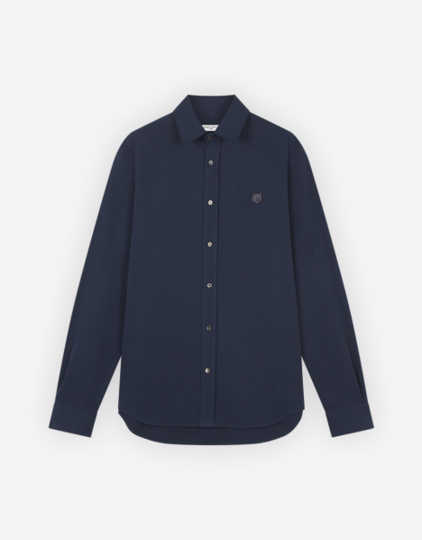 CLASSIC SHIRT WITH BOLD FOX HEAD PATCH IN COTTON POPLIN