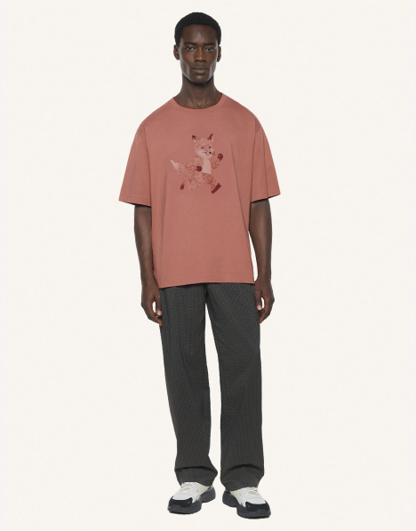 SPEEDY FOX PRINT OVERSIZE TEE-SHIRT | Maison Kitsuné