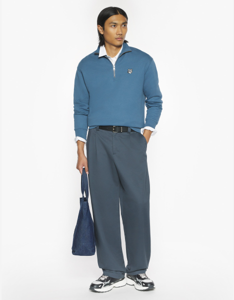 FOX HEAD COMFORT HALF ZIP SWEATSHIRT | Maison Kitsuné