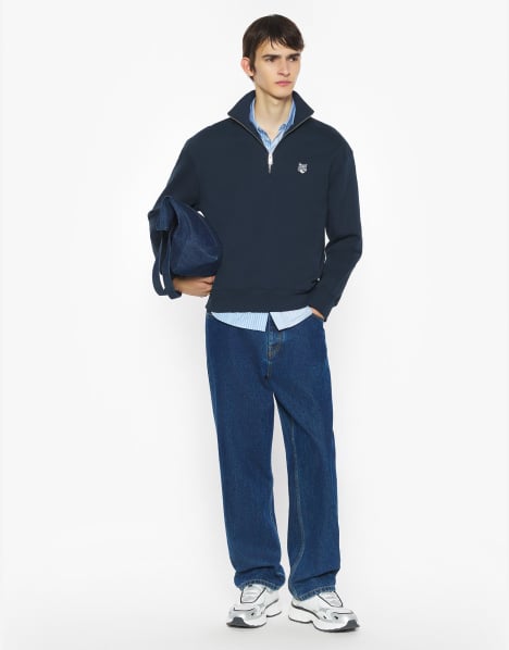 ss4972 FOX フォックス ハーフジップ Tシャツ 青 黒 L ss4972 FOX フォックス ハーフジップ Tシャツ 青 黒 L The Fox