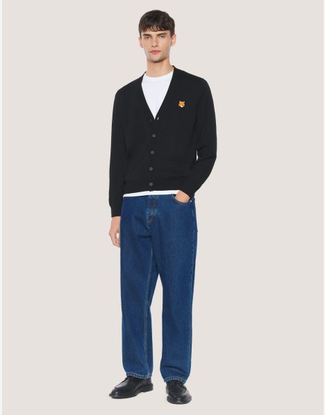 FOX HEAD MERINO REGULAR CARDIGAN | Maison Kitsuné