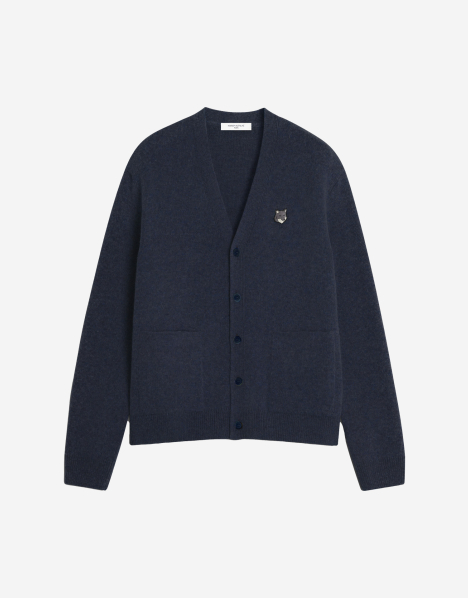 Maison Kitsune ラムウール　カーディガン　M ネイビー FOX HEAD MILANO LAMBSWOOL CARDIGAN | Maison Kitsuné