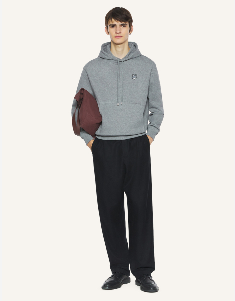 Maison Kitsuné Fox Head Slate Grey Case FOX HEAD COMFORT HOODIE | Maison Kitsuné