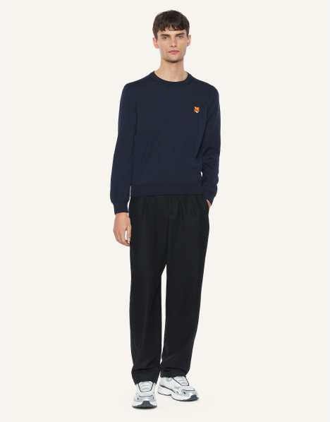 FOX HEAD MERINO REGULAR JUMPER | Maison Kitsuné