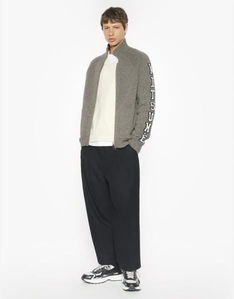 COLLEGE KNITTED WOOL JACKET | Maison Kitsuné