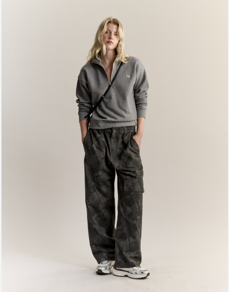 BABY FOX HALF ZIPPED SWEATSHIRT | Maison Kitsuné