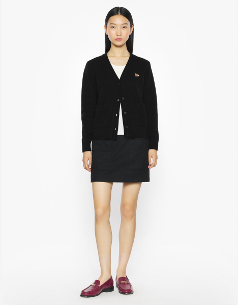 BABY FOX LAMBSWOOL BOXY CARDIGAN | Maison Kitsuné