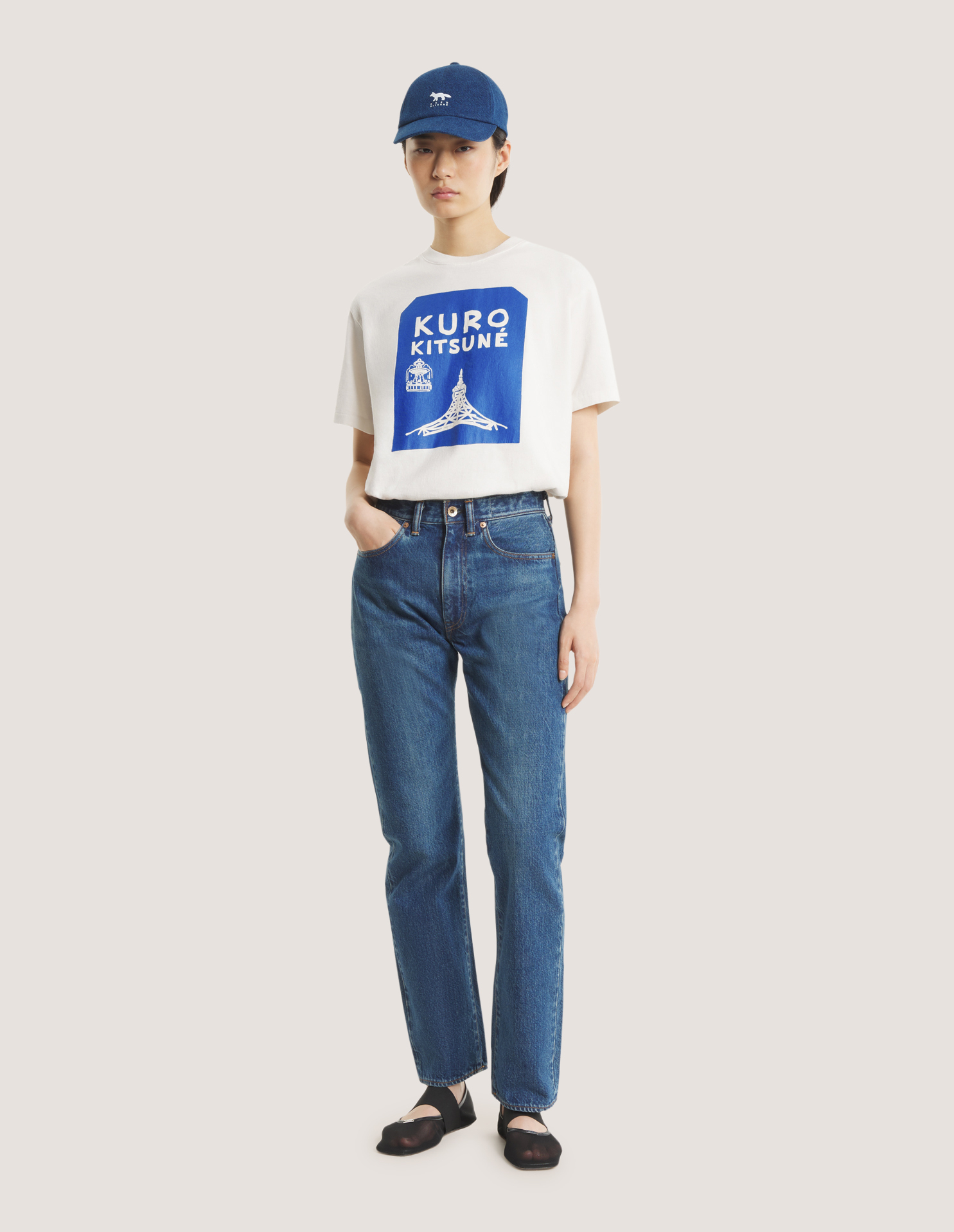 MAISON KITSUNE x KURO SELVEDGE VOYAGE DENIM PANTS - 5