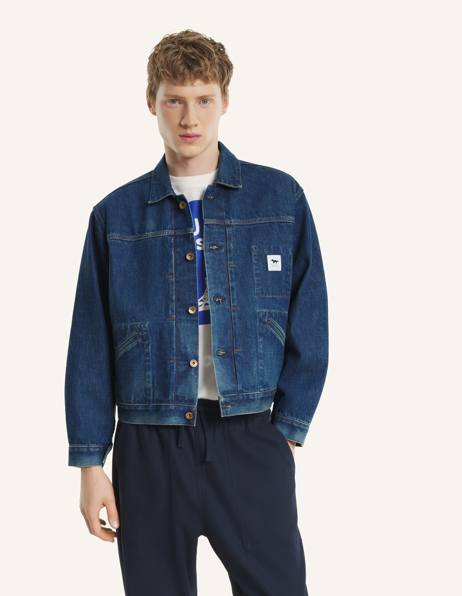 MAISON\u0020KITSUNE\u0020x\u0020KURO\u0020SELVEDGE\u0020VOYAGE\u0020DENIM\u0020JACKET