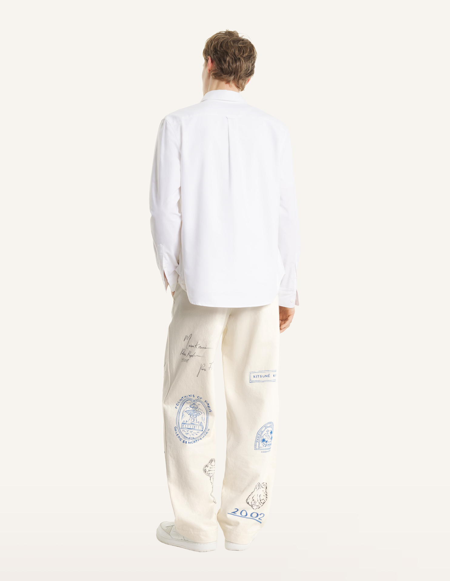 MAISON\u0020KITSUNE\u0020x\u0020KURO\u0020HANDWRITTEN\u0020POSTCARD\u0020TROUSER