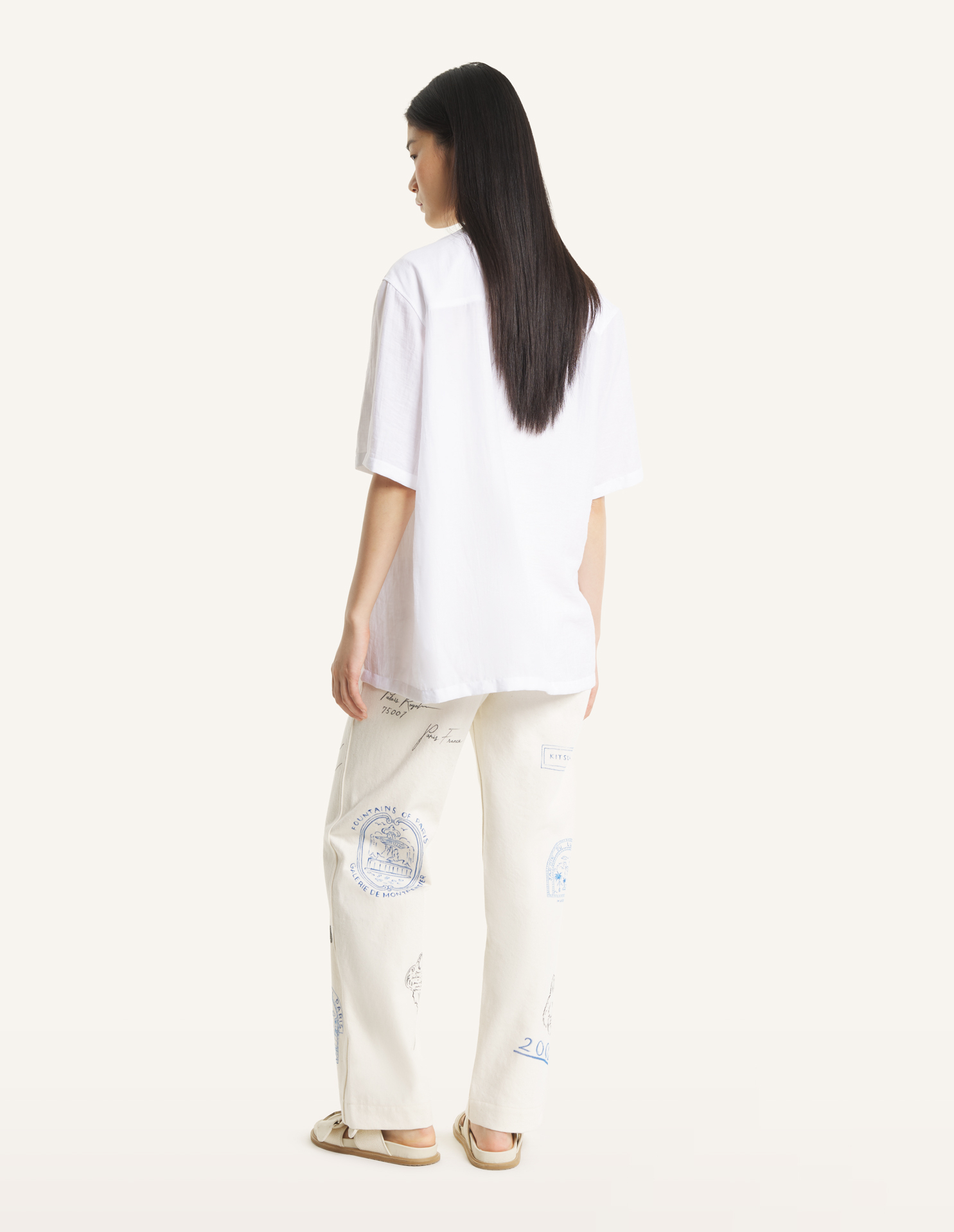 MAISON\u0020KITSUNE\u0020x\u0020KURO\u0020HANDWRITTEN\u0020POSTCARD\u0020TROUSER