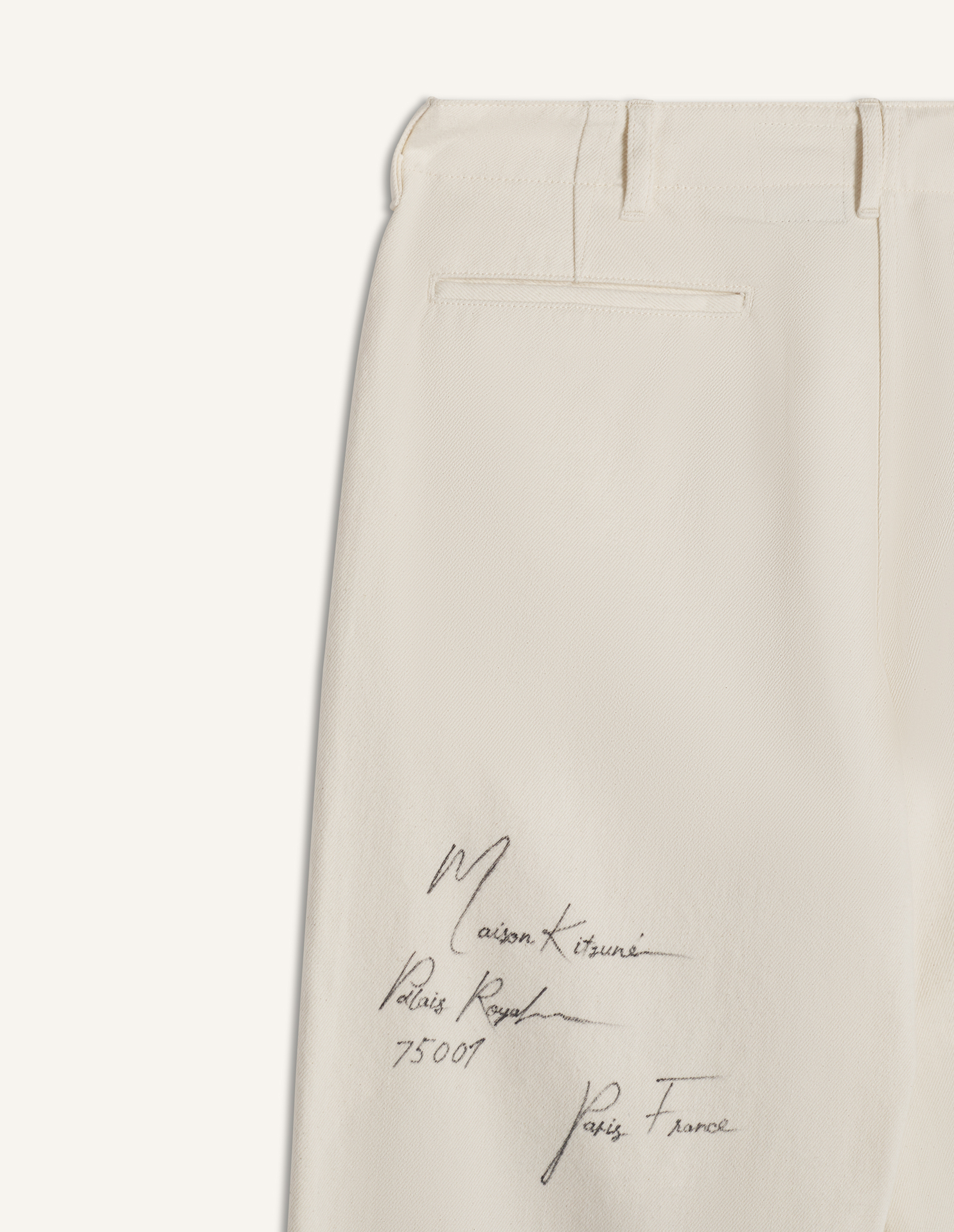 MAISON\u0020KITSUNE\u0020x\u0020KURO\u0020HANDWRITTEN\u0020POSTCARD\u0020TROUSER