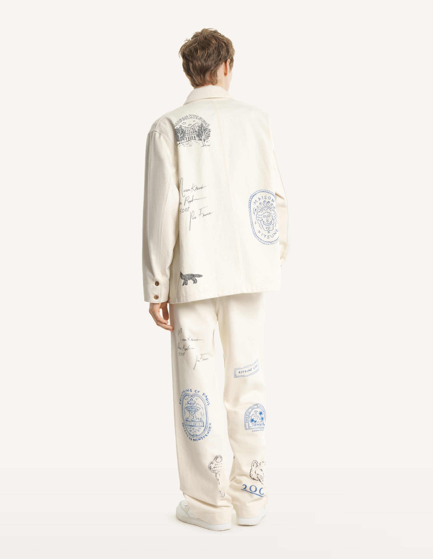 MAISON\u0020KITSUNE\u0020x\u0020KURO\u0020HANDWRITTEN\u0020POSTCARD\u0020WORK\u0020JACKET