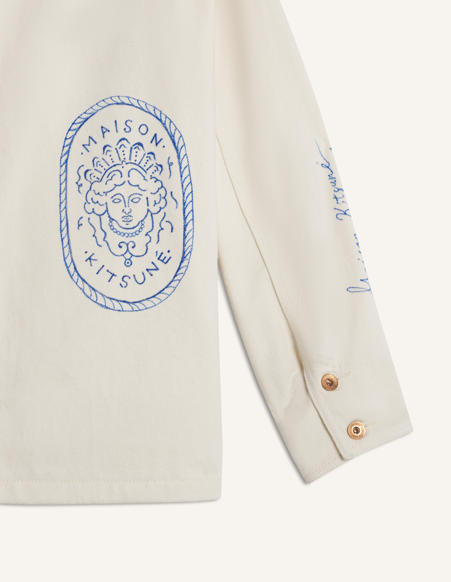 MAISON\u0020KITSUNE\u0020x\u0020KURO\u0020HANDWRITTEN\u0020POSTCARD\u0020WORK\u0020JACKET