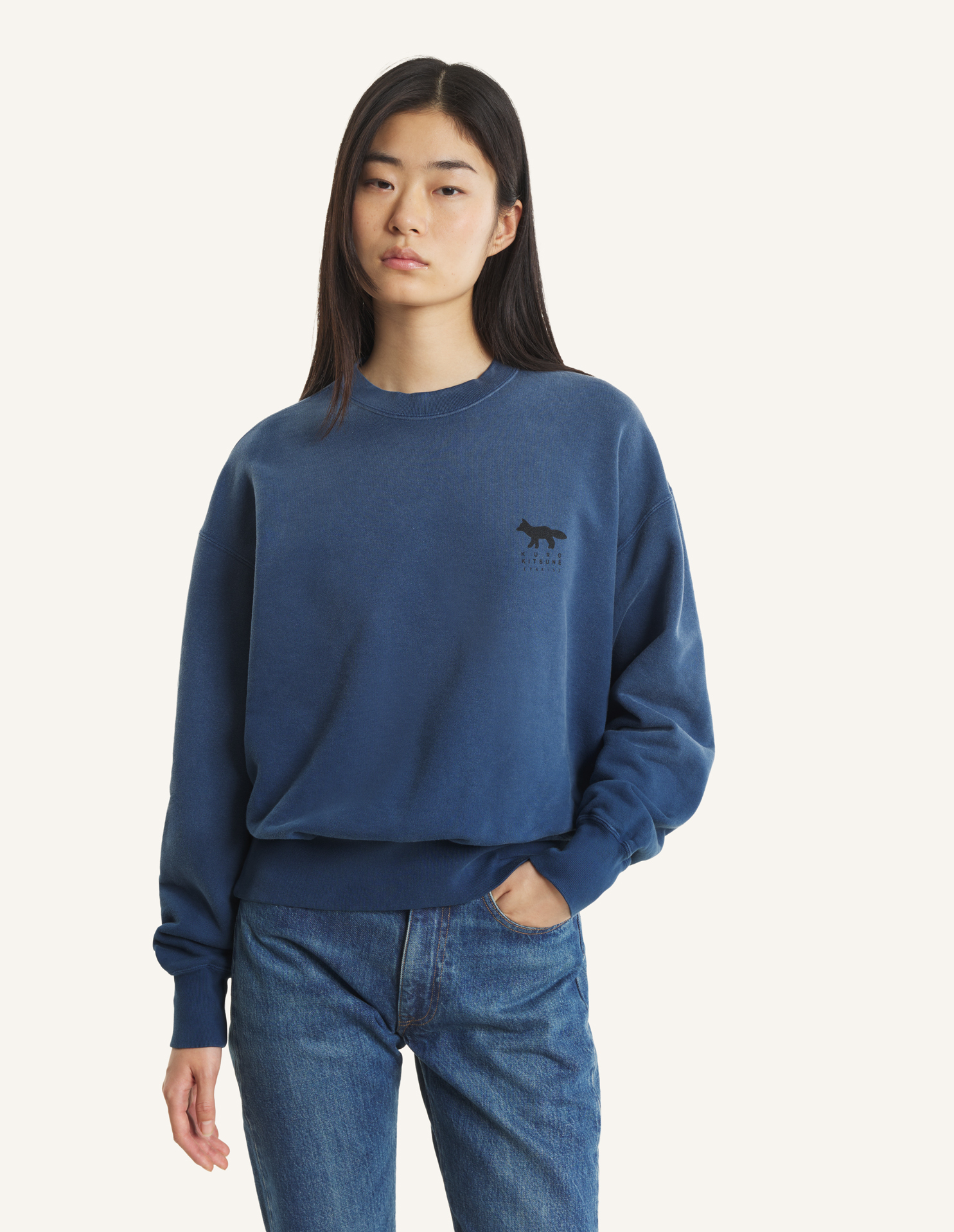 MAISON\u0020KITSUNE\u0020x\u0020KURO\u0020SUNFADED\u0020FOX\u0020SWEAT\u0020SHIRT