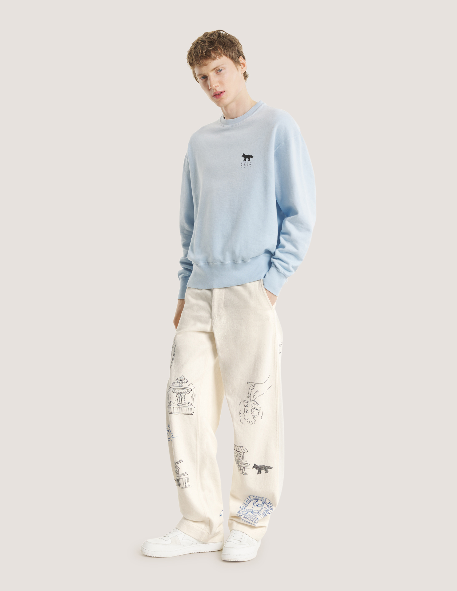 MAISON KITSUNE x KURO SUNFADED FOX SWEAT SHIRT - 3
