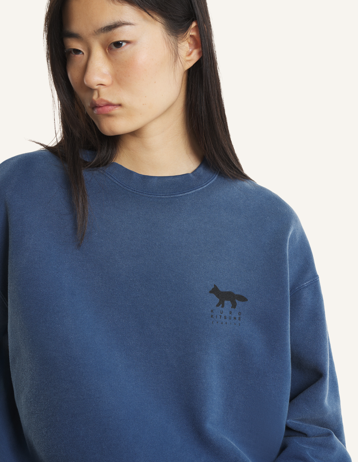 MAISON\u0020KITSUNE\u0020x\u0020KURO\u0020SUNFADED\u0020FOX\u0020SWEAT\u0020SHIRT