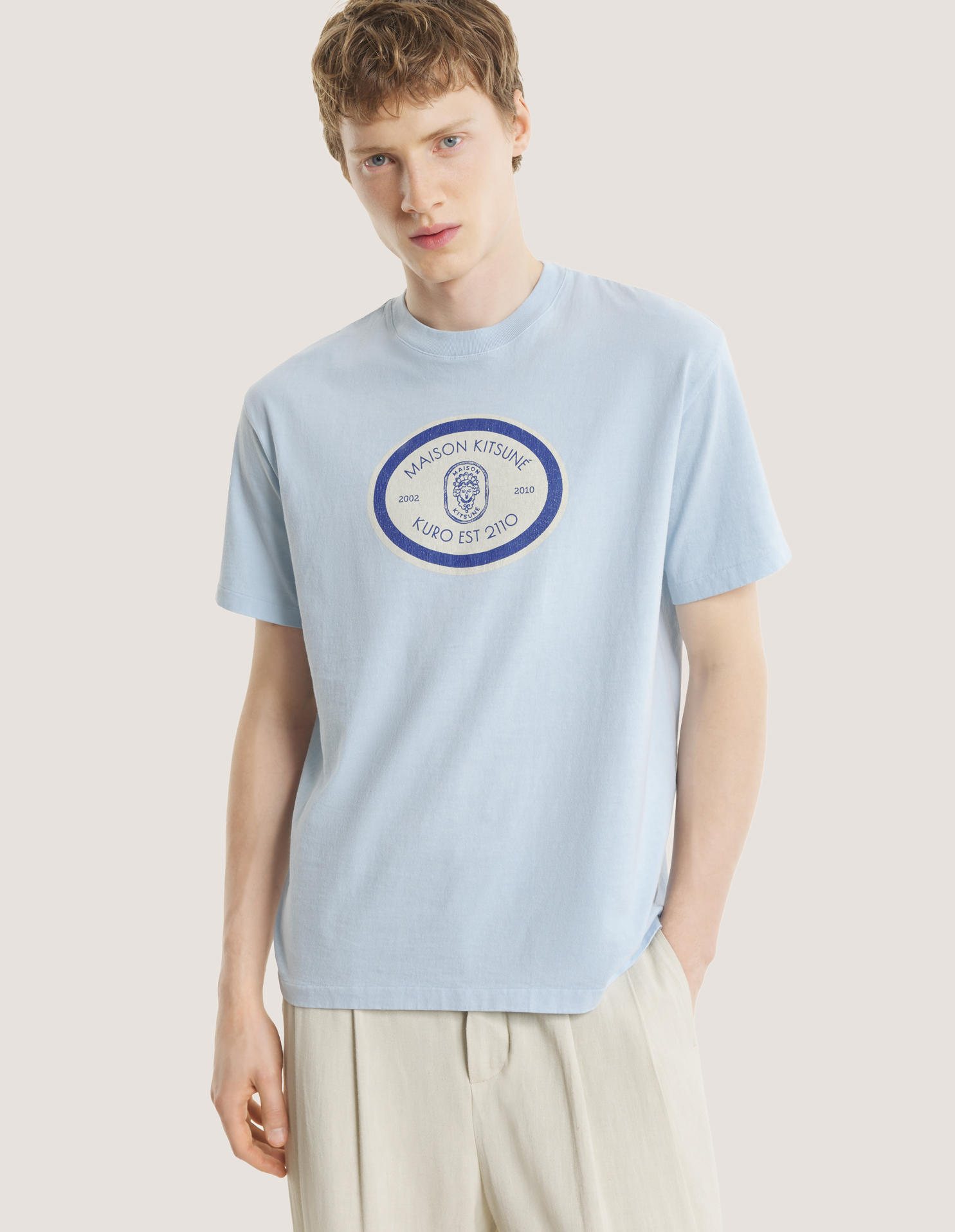 MAISON KITSUNE x KURO GRAND EST. VINTAGE WASH TEE - 7