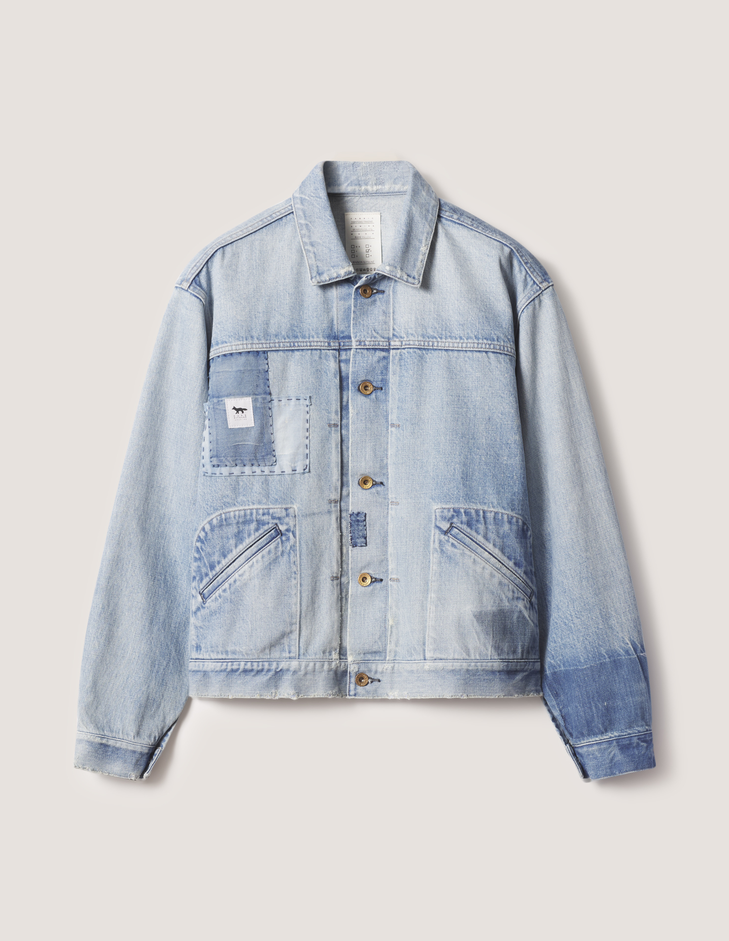 MAISON\u0020KITSUNE\u0020X\u0020KURO\u0020PATCHWORK\u0020DENIM\u0020JACKET