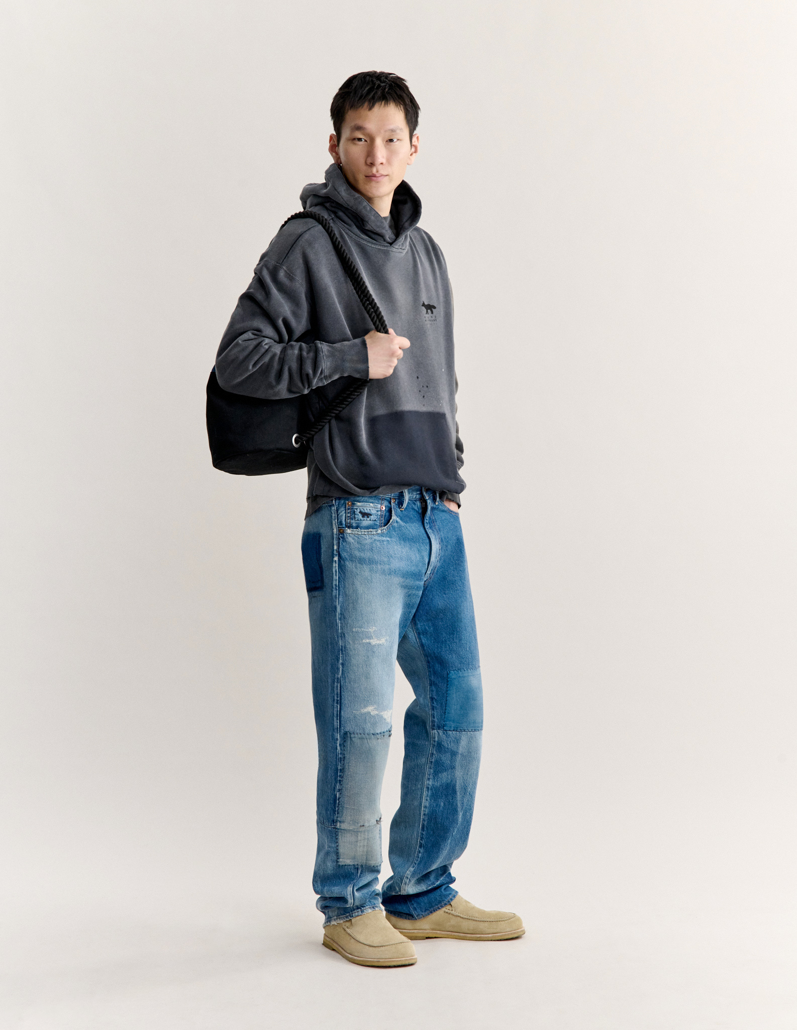 MAISON KITSUNE X KURO PATCHWORKED FOX PARKA - 5