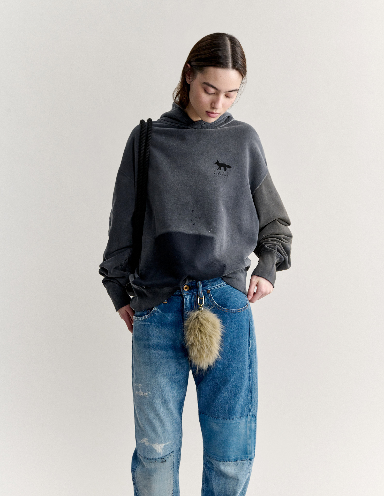 MAISON KITSUNE X KURO PATCHWORKED FOX PARKA - 4