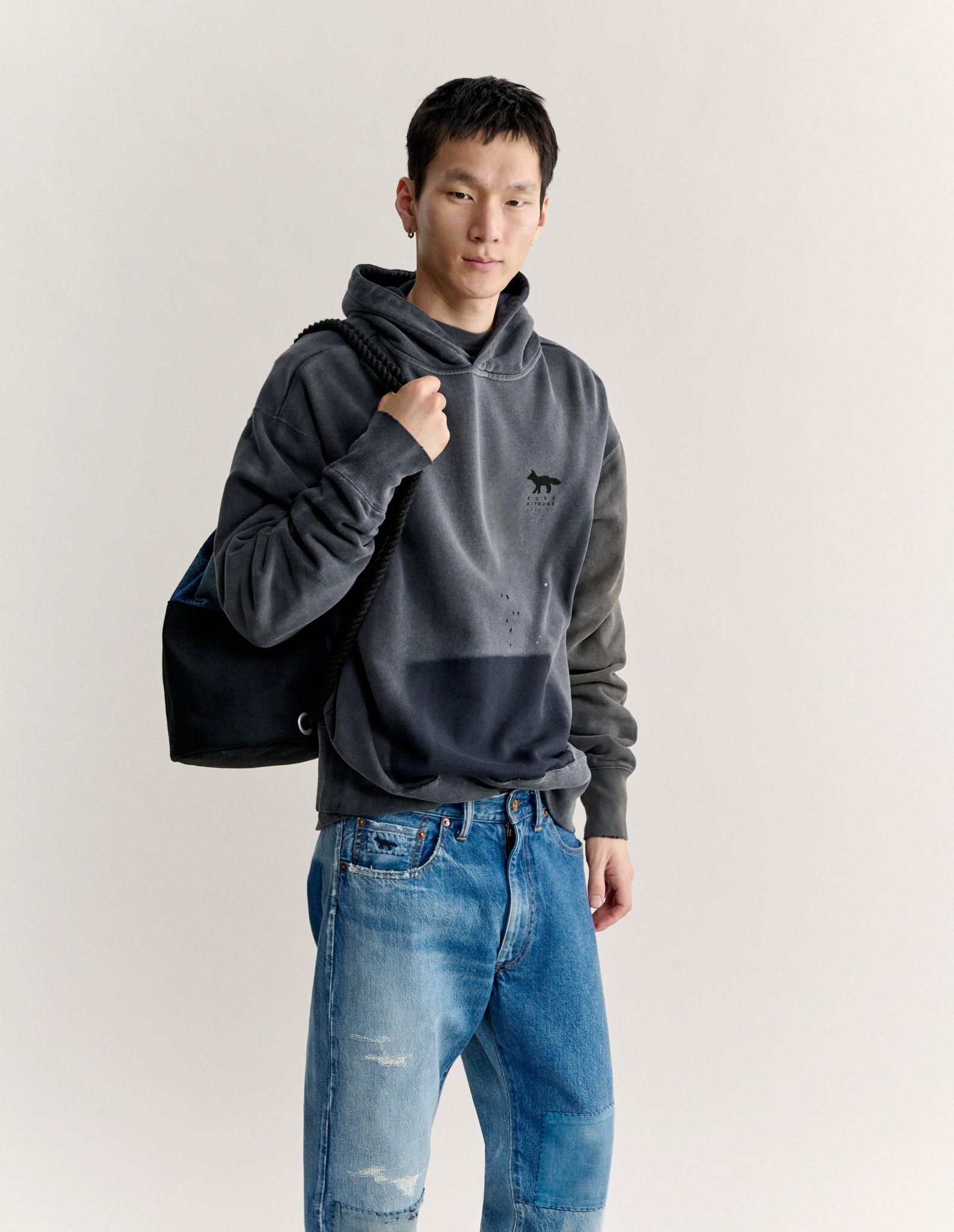 MAISON KITSUNE X KURO PATCHWORKED FOX PARKA - 3
