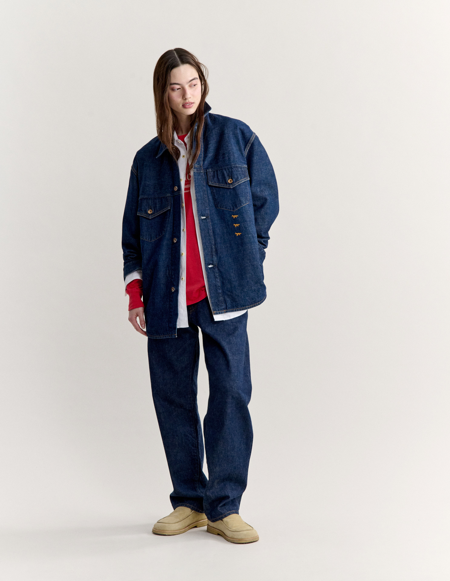 MAISON KITSUNE X KURO DENIM SHIRT - 6