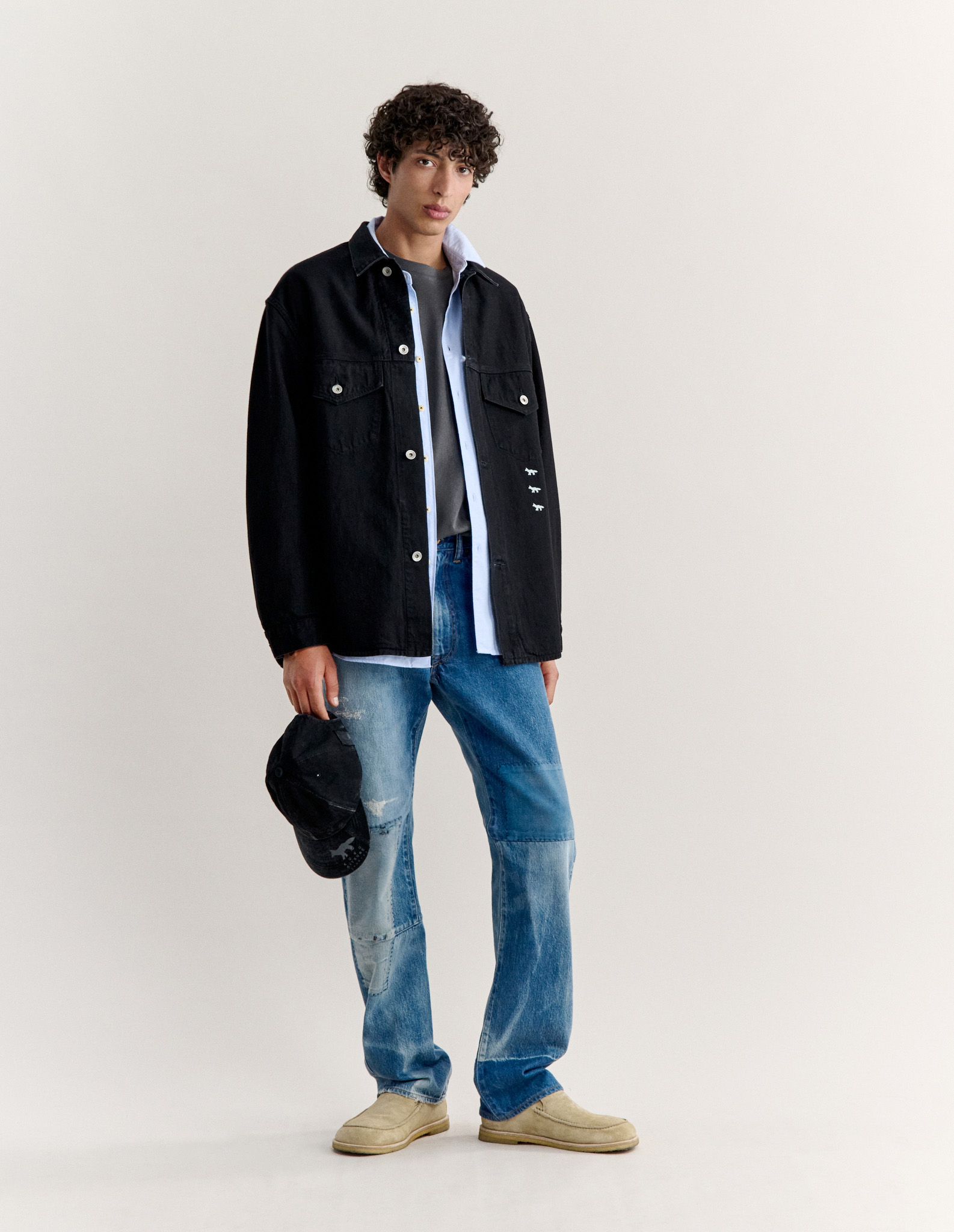MAISON KITSUNE X KURO DENIM SHIRT - 5